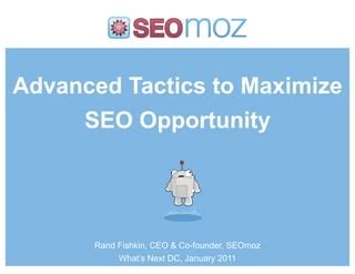 Learn SEO from Rand Fishkin CEO of Moz SEOmoz .